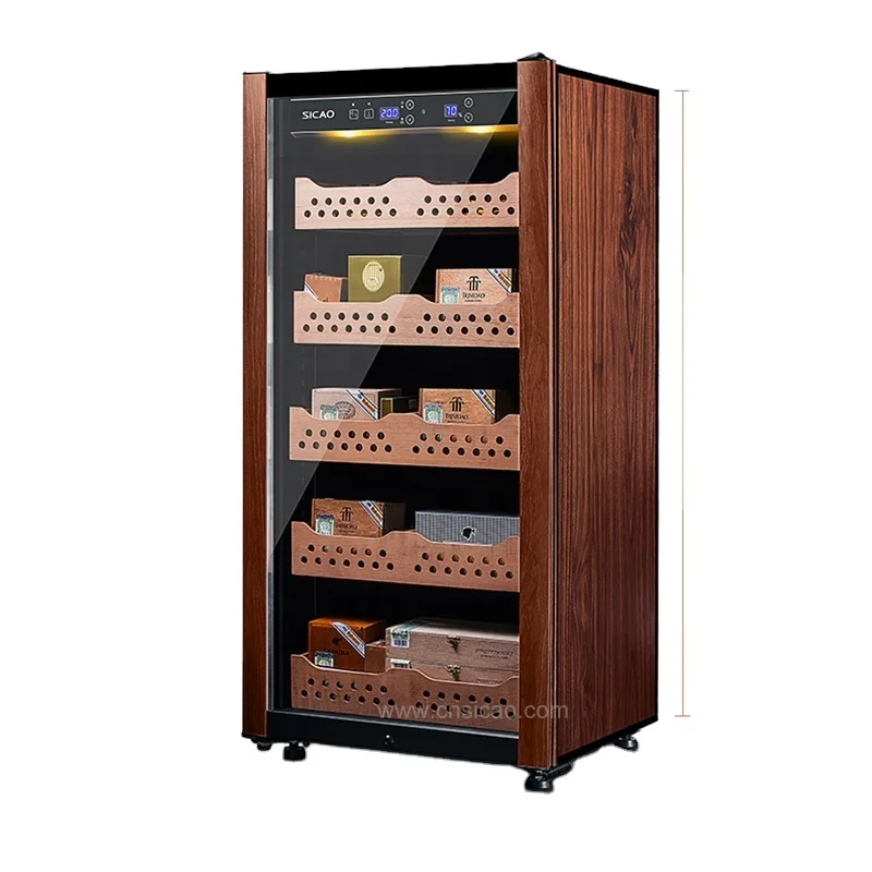 

electronic best cooler spanish cedar display cigar cabinet compressor cuba cabinet case cigar humidor in vietnam, Wood grain color