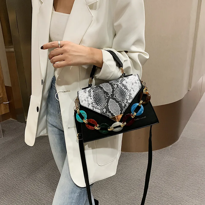

Designer Luxury Fashion Ladies snakeskin print Women Shoulder Bags Purses and Handbag For Female 2021