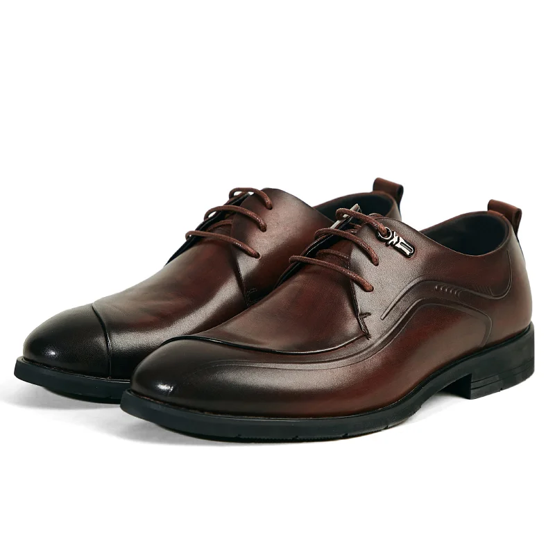 

Fashion Slip Resistant Sexy High And Real Leather Mens Dress Shoes Original, Black brown