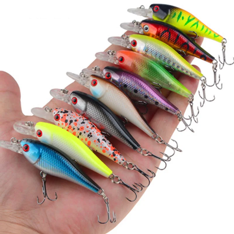High quality 6.5cm 4.8g 10 colors floating plastic hard minnow fishing lure