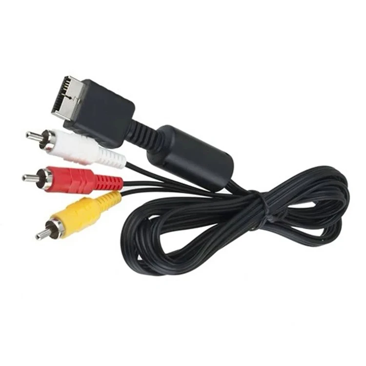 

High Quality Product 6FT 1.8M Audio Video AV TV Stereo Cable Cord Wire For Playstation 2 3 PS2 PS3