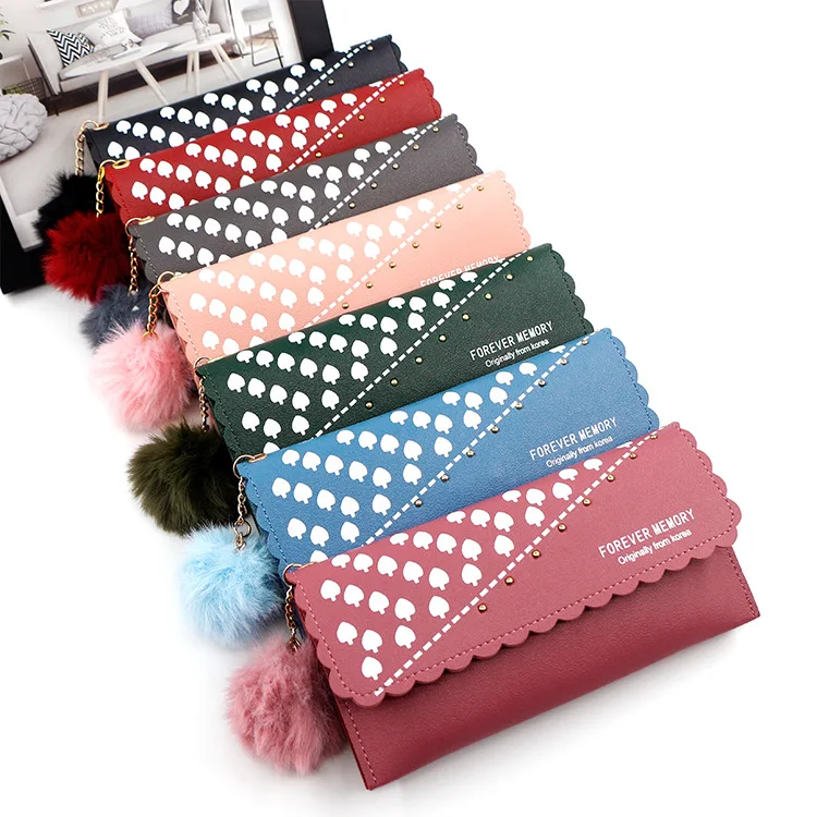

Wholesale Cheap Long Women Wallet Tassel Design Coin Purse Pu Leather Girls Clutch Card Holder Wallets, 7 color