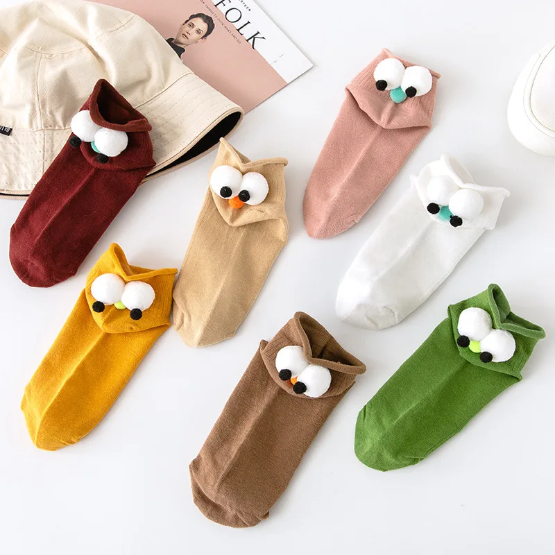 

Big Eyes Cute Women Cotton Casual Sneaker Breathable Funny Ankle Socks