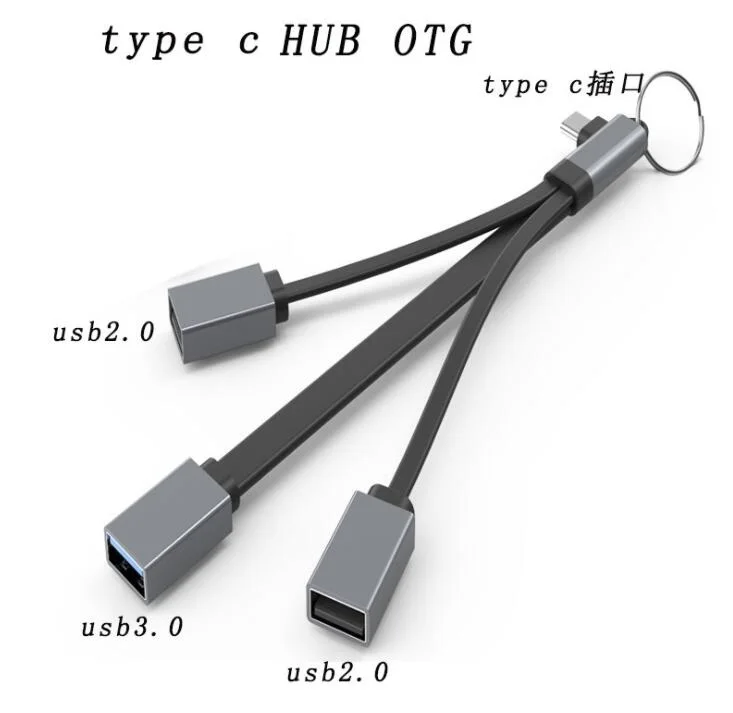 

USB C OTG Cable USB 3.1 Male to 3 Port USB Female OTG Splitter Cable, Black blue
