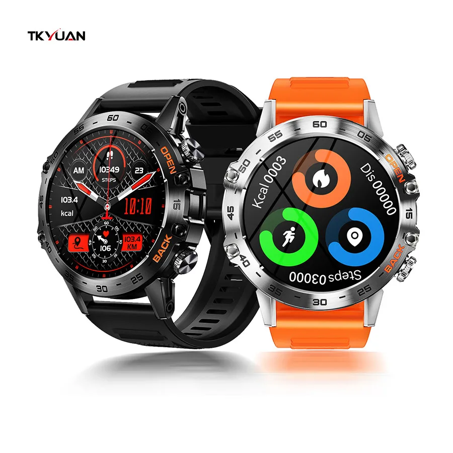 

TKYUAN Outdoor Sport K52 Smart Watch Men BT Calling 1.39inch Round Screen Sleep Monitor Waterproof Fitness Tracker Smartwatch