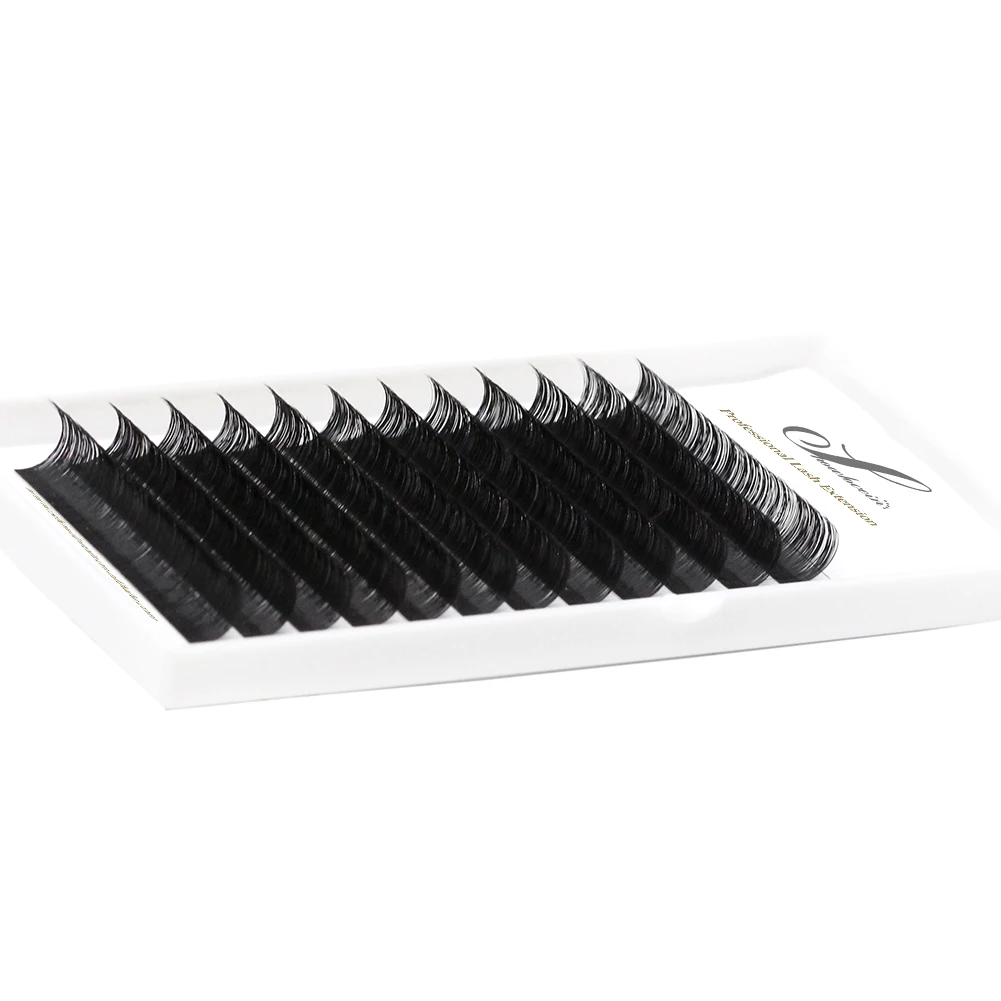 

Wholesale Grafted Lash Extension Private Label Handmade Eyelashes 8mm-15mm Mixed Professional Eyelashes Extension, Natural black