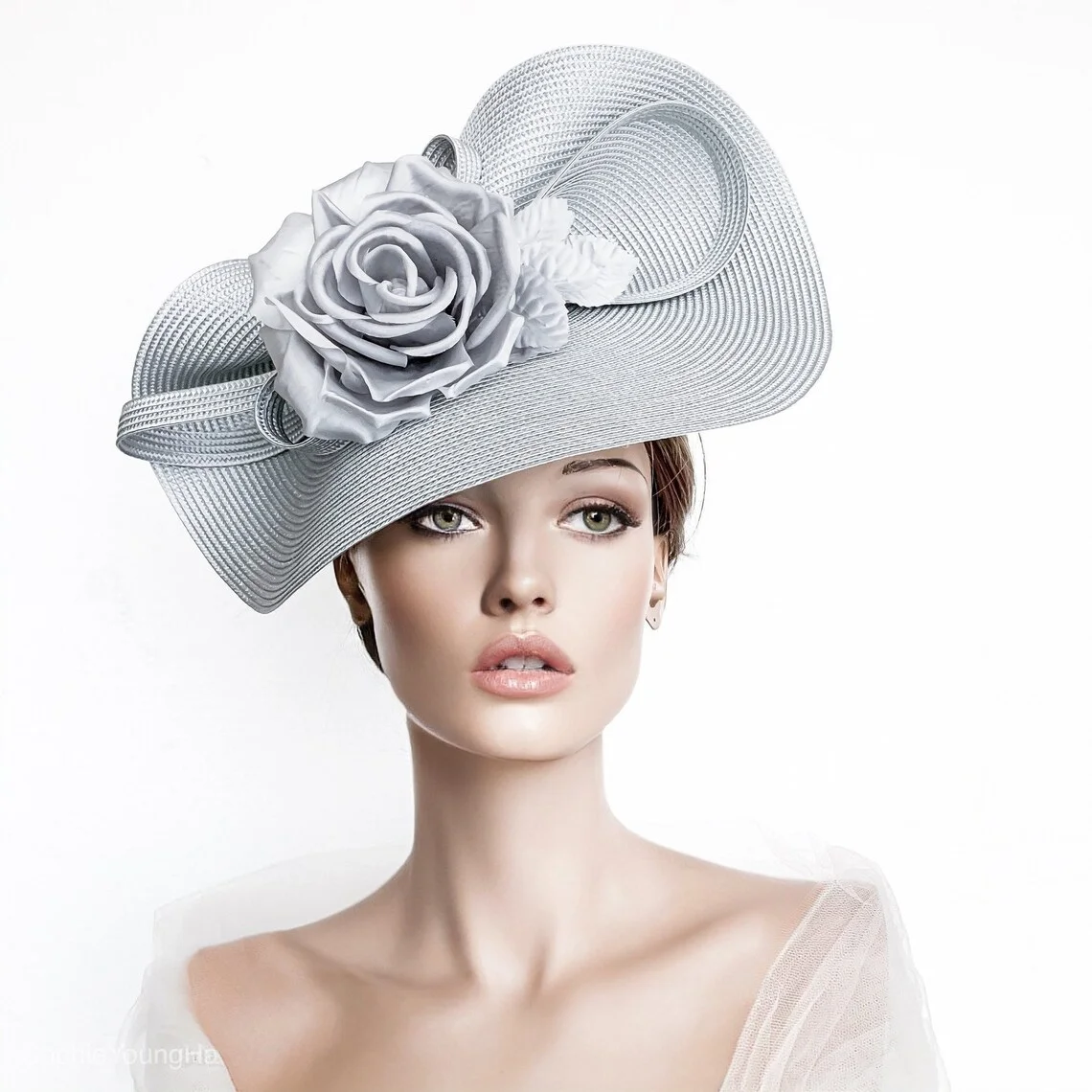 

Newest Design Hawaiian Fascinators Hats Fashion Straw Church Hat Wedding Theme Party Derby Hat Millinery for Women ladies