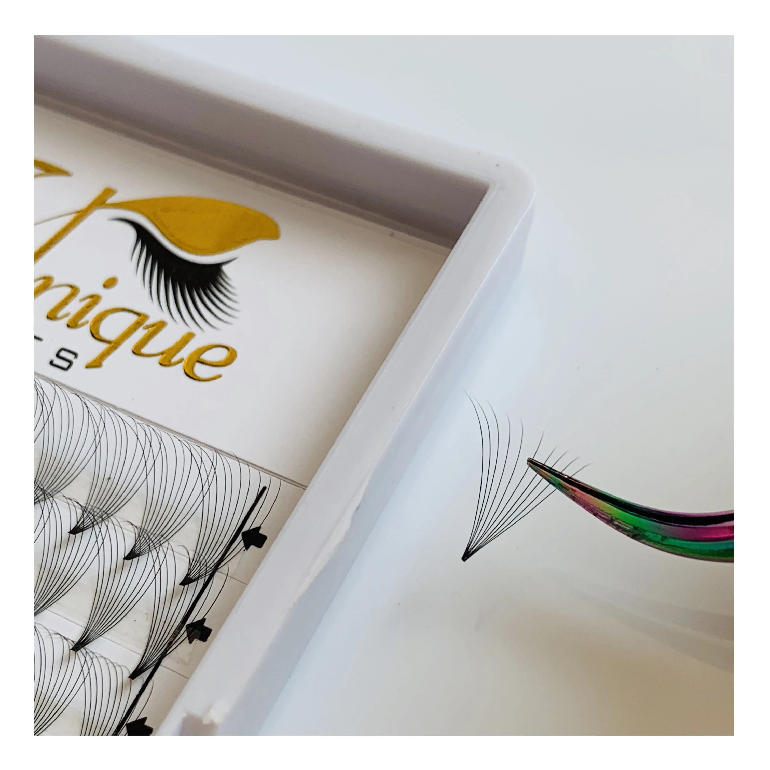 Private label heat bonded 3D 4D 5D 6D 10D pre made fans eyelash extensions