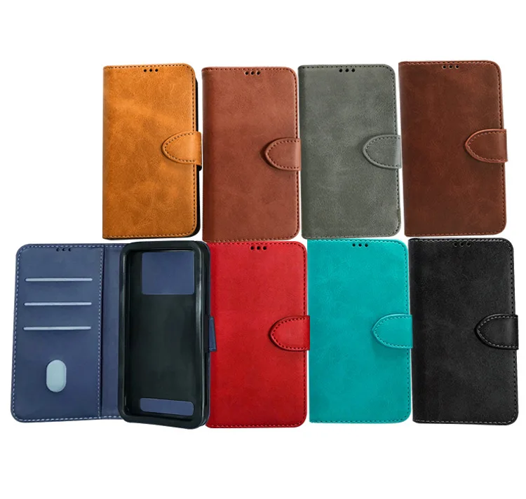 

Fashion Magnetic Clasp Protection Shockproof PU Leather Universal 3.5-6.1 Phone 13 Pro Support Card Holder Wallet Phone Case