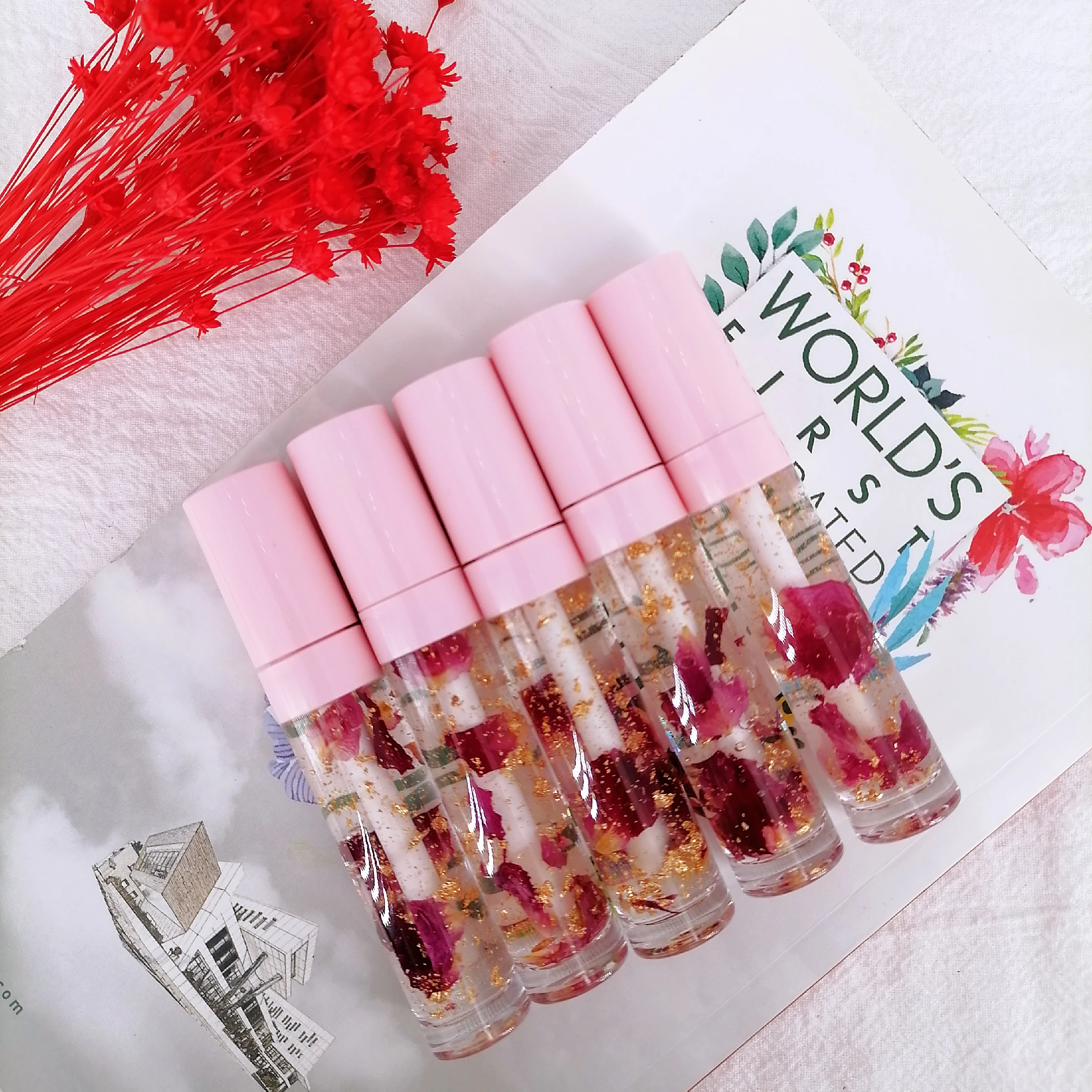 

2020 Gloss Lipgloss Base Plumping Vegan 5ml Private Label Vendor Custom Pigment Fruit Glitter Clear Lip Oil