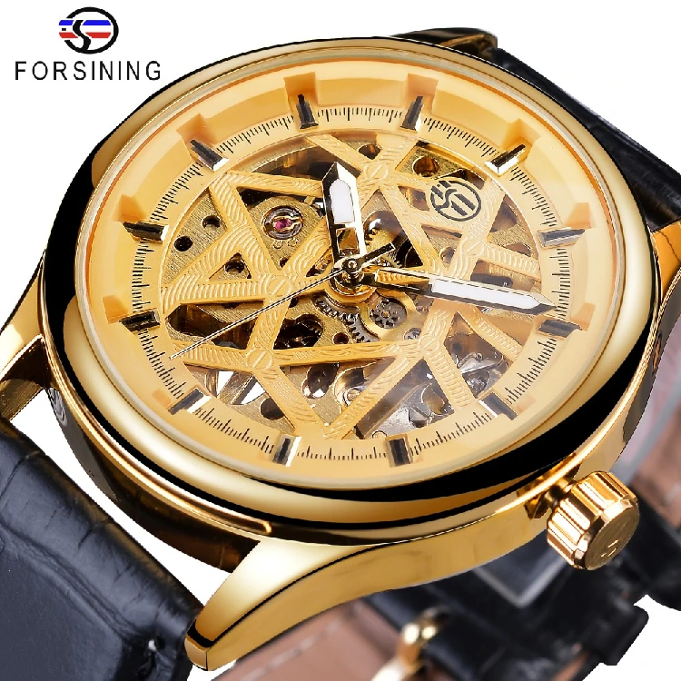 

FORSINING GMT1139 Golden Gear Movement Retro Royal Classic Fashion Mens Mechanical Wriswatch Top Brand Luxury Male Clock Relogio