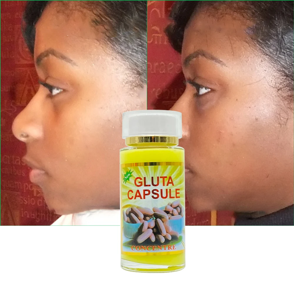 

Best Active Gluta Capsules Booster Serum Deep Moisturizing Super Brightening with Vitamine C Remove Stretch Marks & Stains Serum, Yellow