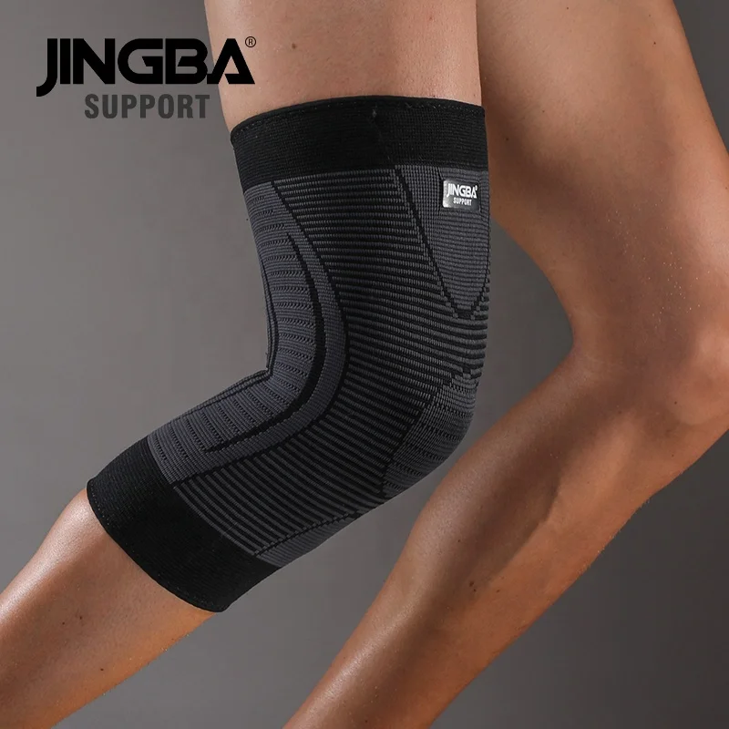 

JINGBA Hot Sale High Elastic Compression Knee Support Sports Protector Knee Sleeve Basketball Gym Training Running Knee Brace
