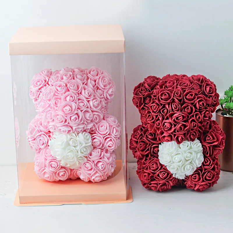 the luxury heart rose bear