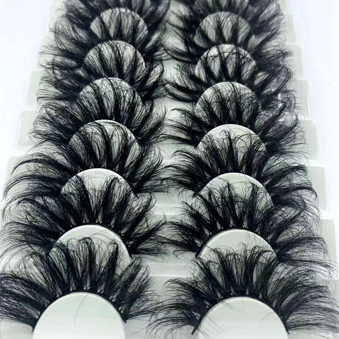 

Hand Made 8 Pairs 3d Faux Mink Lashes Full Strip False Eyelash Natural Wispy Fluffy 25mm False Eyelashes