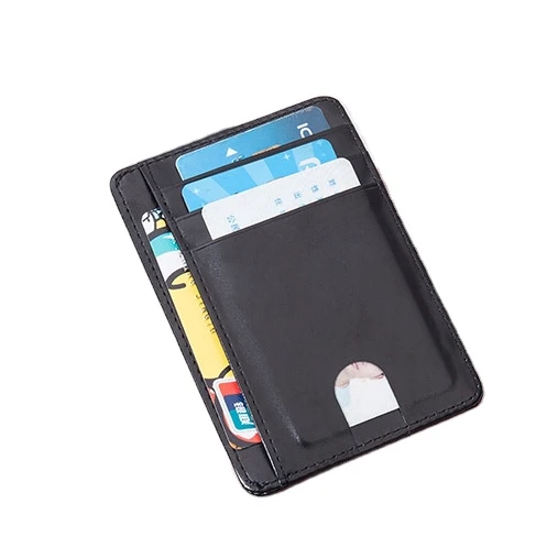 

Slim RFID Blocking card holder wallet leather for men Credit ID Card Holder Purse Money Case
