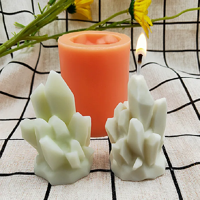 

B-3106 DIY Aromatherapy Candle Mold DIY Silicone Mould Table Decor 3D Icicle Shape