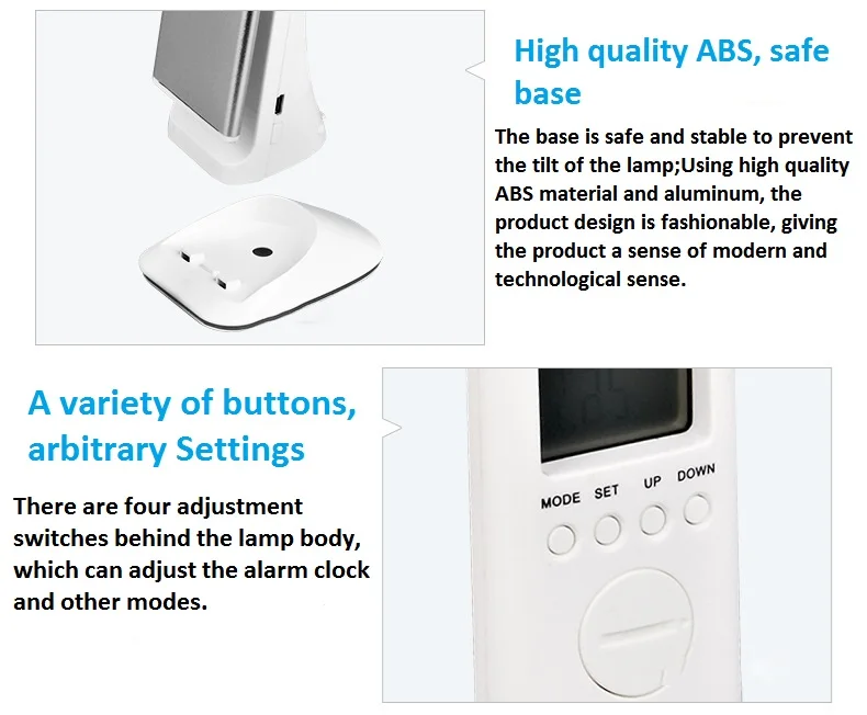 Wetop LED Desk Lamp, Eye-caring Table Lights, Dimmable Office Light with USB Charging Port, Touch Control