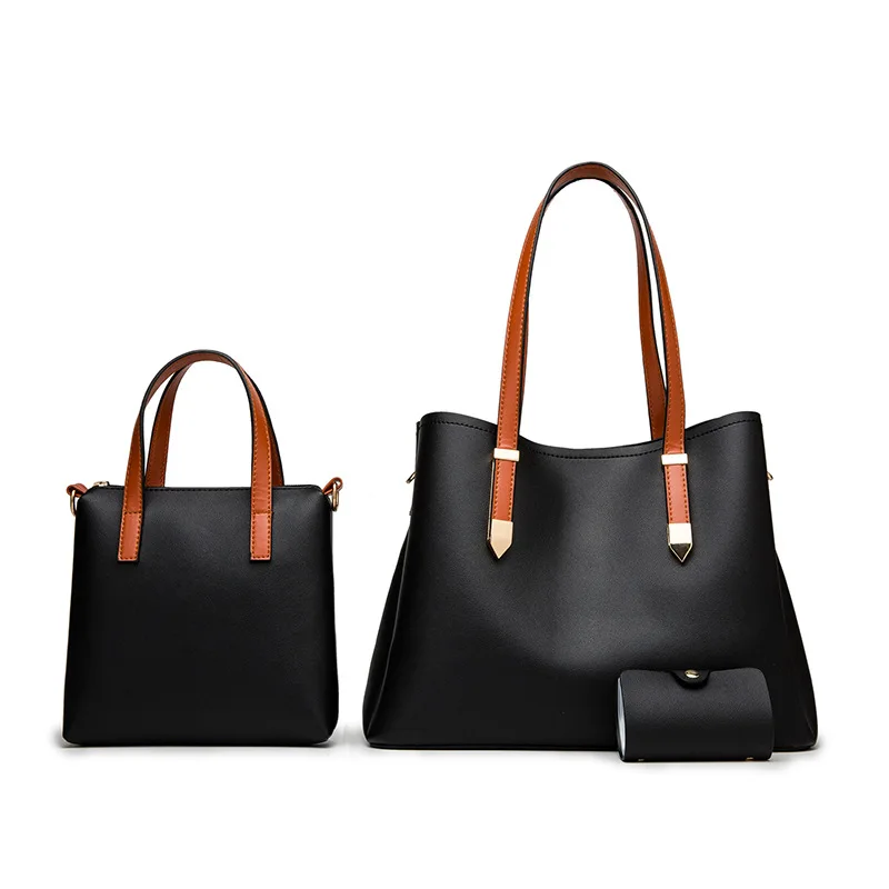 

2021 New large women bags Korean trend cross-border three-piece messenger bag lady leather handbags wholesale bolsas de mujer
