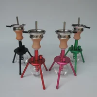 

2019 new desgin high quality mini hookah Premium aluminum alloy hookah shisha cute feet hookah shisha