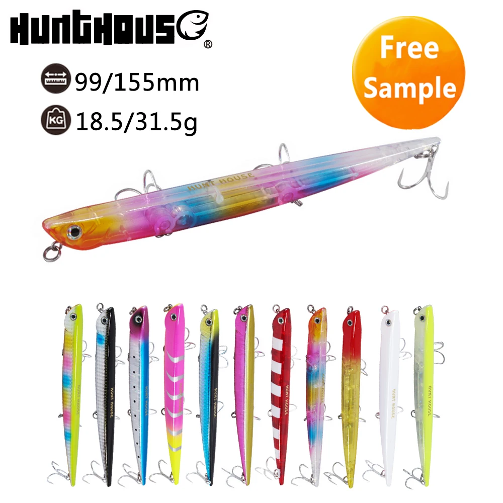 

Hot sale 99mm Plastic hard lure fishing lure pencil molds, 14colors