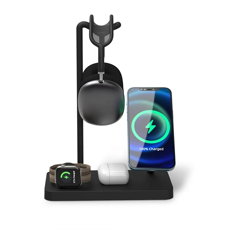 

Newest All In One Wireless Fast Charging for Mobile Phone for Iwatch for airpods,Wireless fast charging Dock,Smart 4in1 fast cha