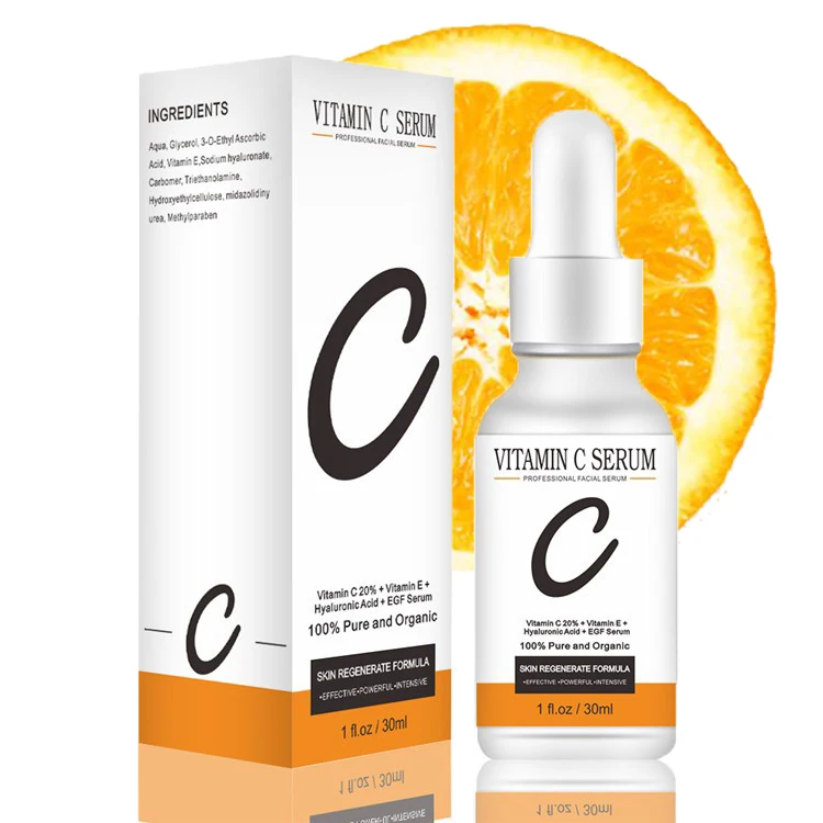 

Wholesale Natural & Organic Anti Wrinkle Reducer Formula Face Vitamin C Serum with Hyaluronic Acid, Colorless