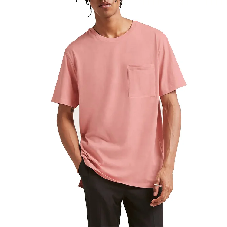 

Luxury high quality 100% bamboo cotton plain custom design blank pocket men t shirt