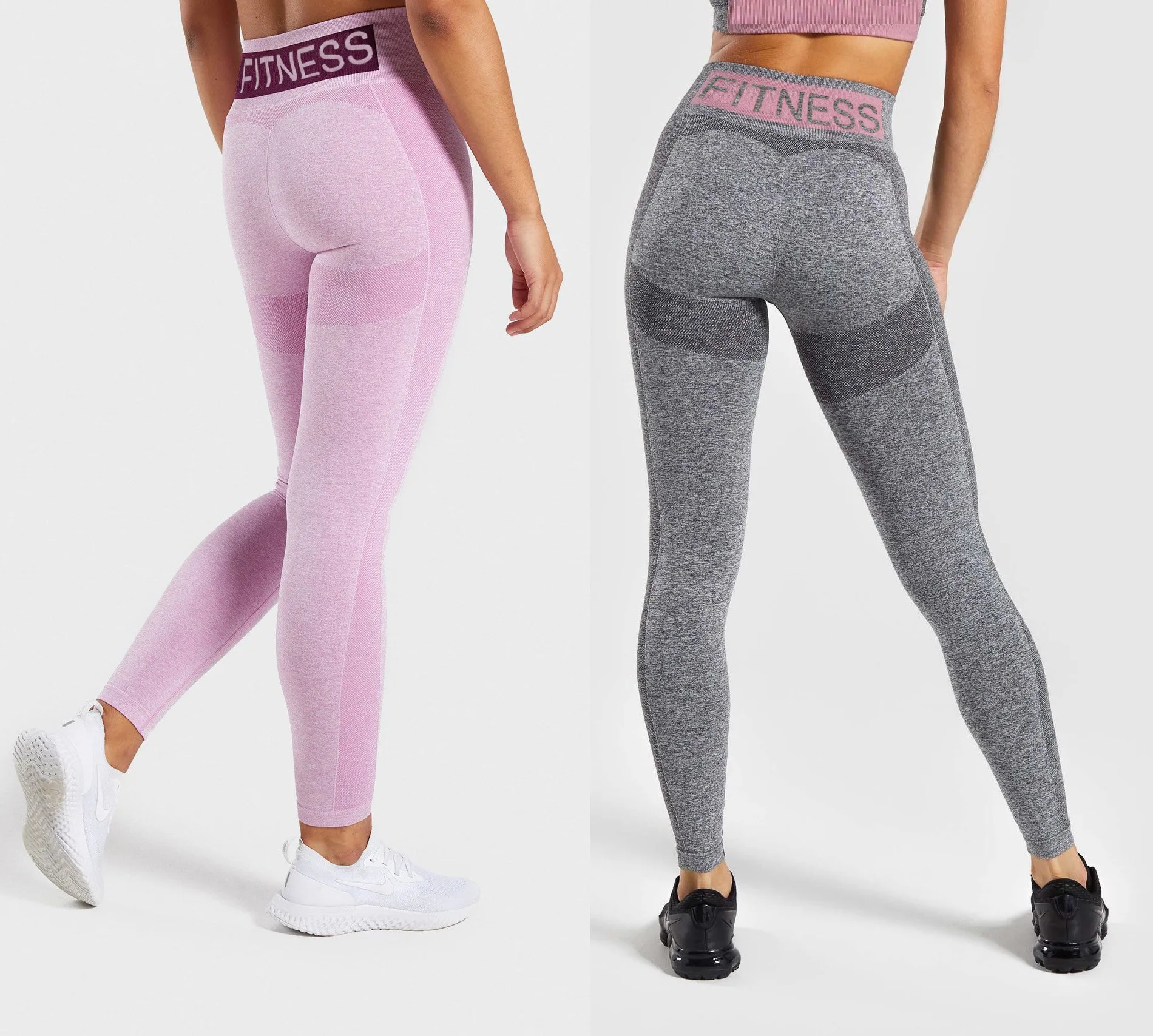 

Women Gym Yoga Seamless Pants Sports Clothes Stretchy High Waist Athletic Exercise Fitness Leggings Activewear Pants, Picture shows