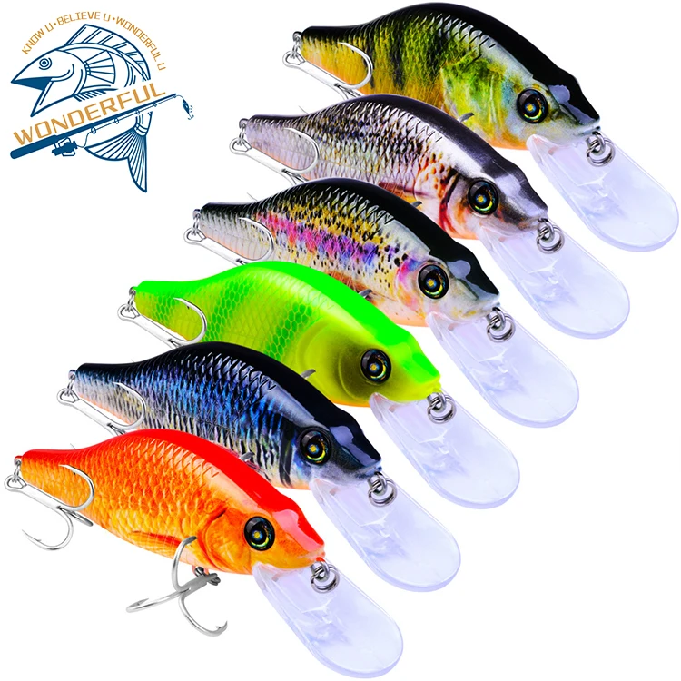 

Hot Selling 22g 112mm Artificial 6 Colors Plastic Swimming Bait Wobblers Fishing Hard Minnow Lures