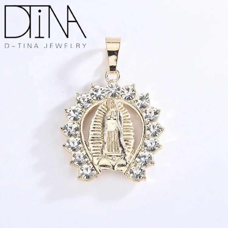 

DTINA Religious Wholesale Pendant Round Arch Idol Deity Pendant, 18 k gold