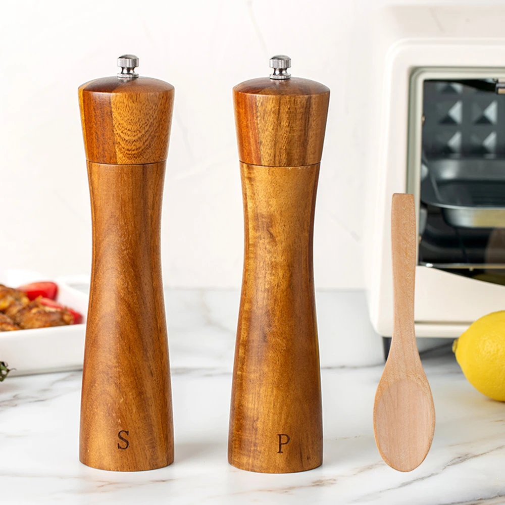 

Pepper Grinder Acacia Wood Pepper Mill Salt and Pepper Shaker Tableware Gifts Professional Chef Tableware