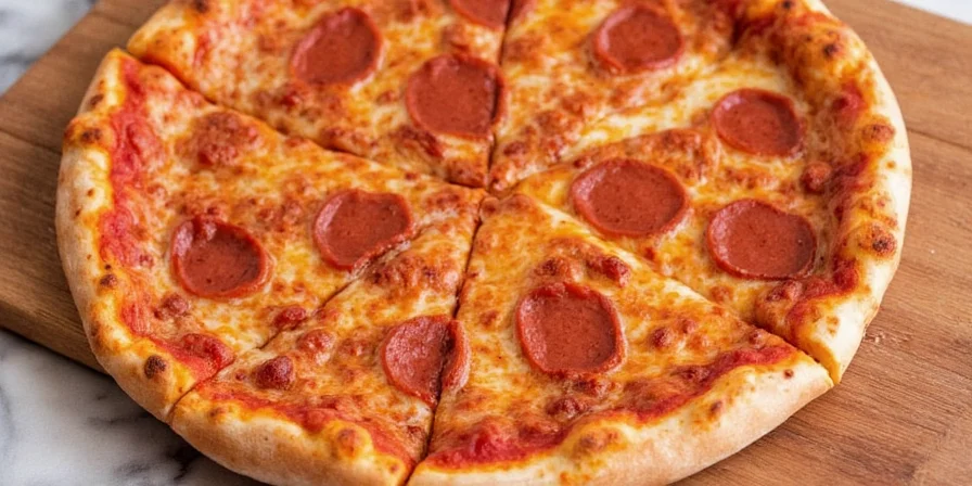 Classic NY Pizza with saucy cheese pull