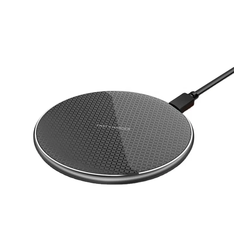 

Cheapest QI 10W Output Fast Charging Mobile Phone Wireless Charger for iPhone Huawei Samsung Xiaomi, Red, black, silver, blue