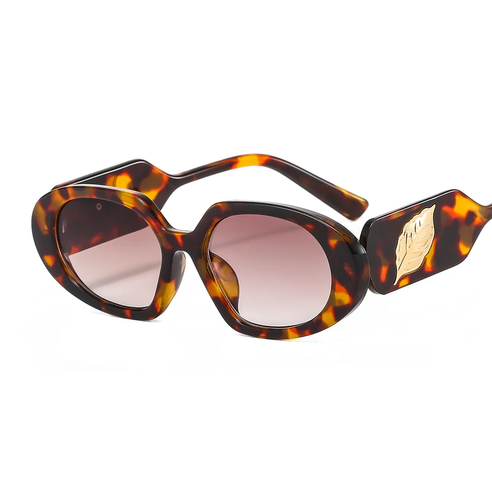 

NWOGLSS 947 Wholesale Outdoor Inlay Leaf Trendy Designer Sunglasses 2022