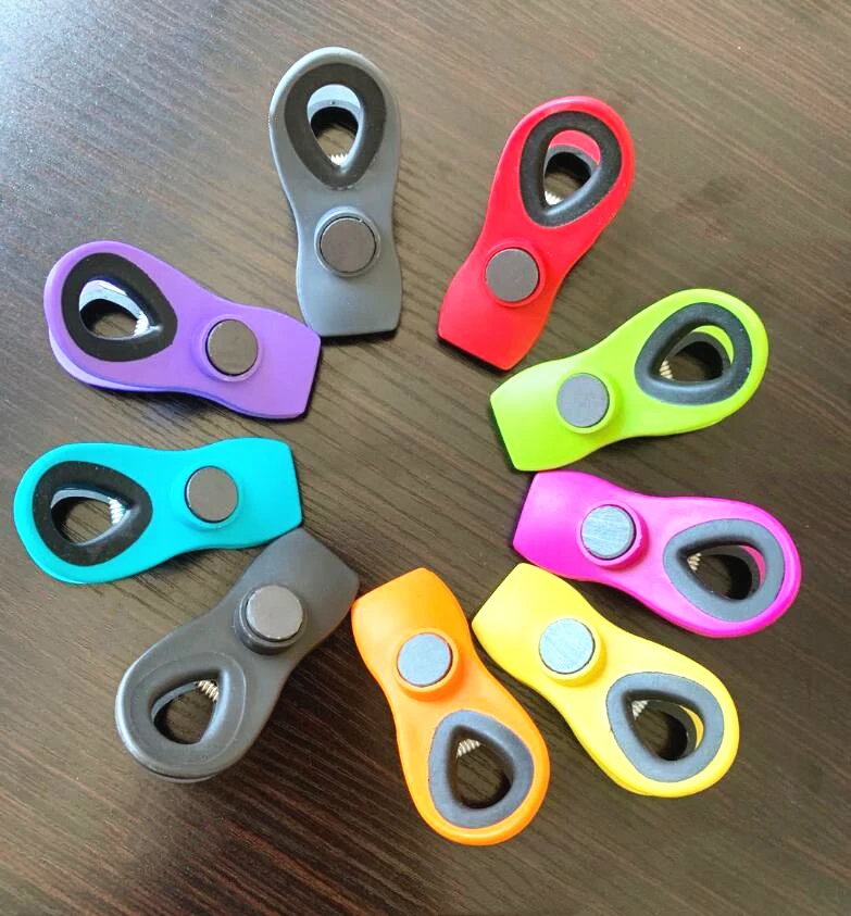 

Kitchen gadget food bag clip plastic bag clips Magnetic Chip Clips for snack Bags, Red, yellow, bule, grey, black, green or customized