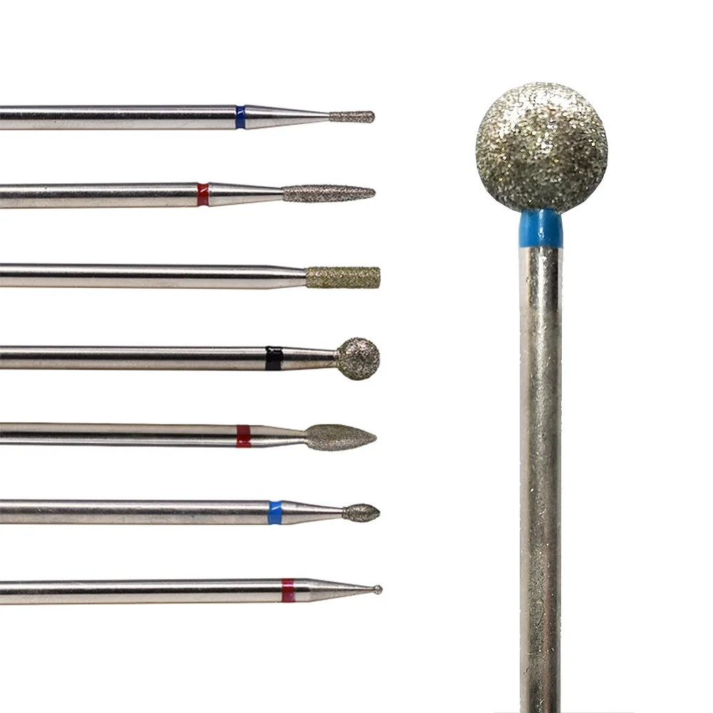 

Bits Pedicure Burs Grinder Manicure Cuticle Grinding Diamond Drilling Bur Nail Drill Diamond Bit, Rainbow