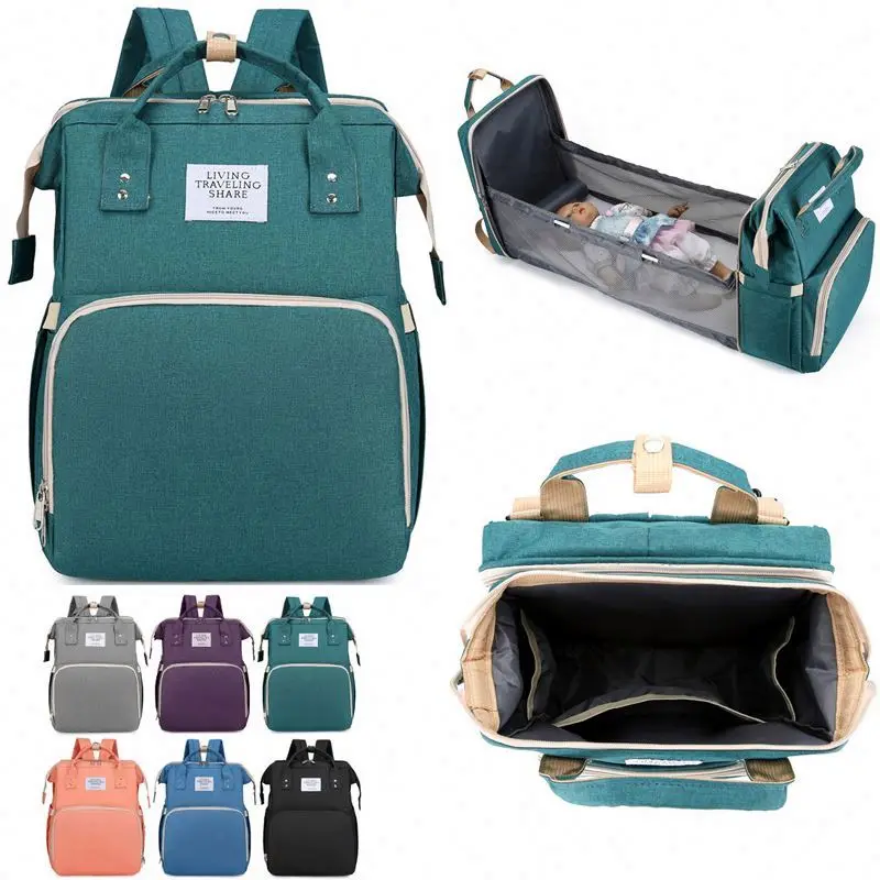 

Customized Waterproof Maternity Mummy Nappy Bags Baby wickeltasche Diaper Bag Backpack Foldable Bed with Changing Station, Customized colors