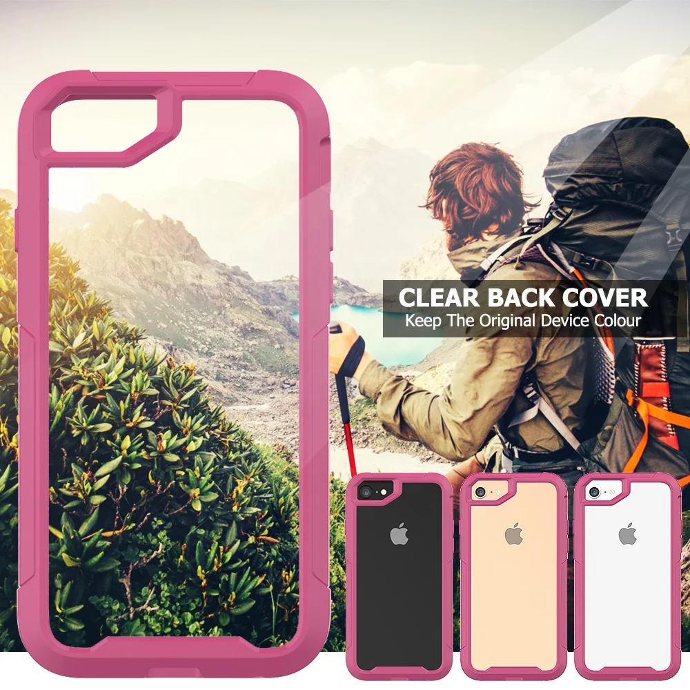 

Clear PC Excellent Quality Strength Protection Mobile Phone Case for iPhone SE Easily Take Off, Purple, black, gray, blue, rose, sky blue