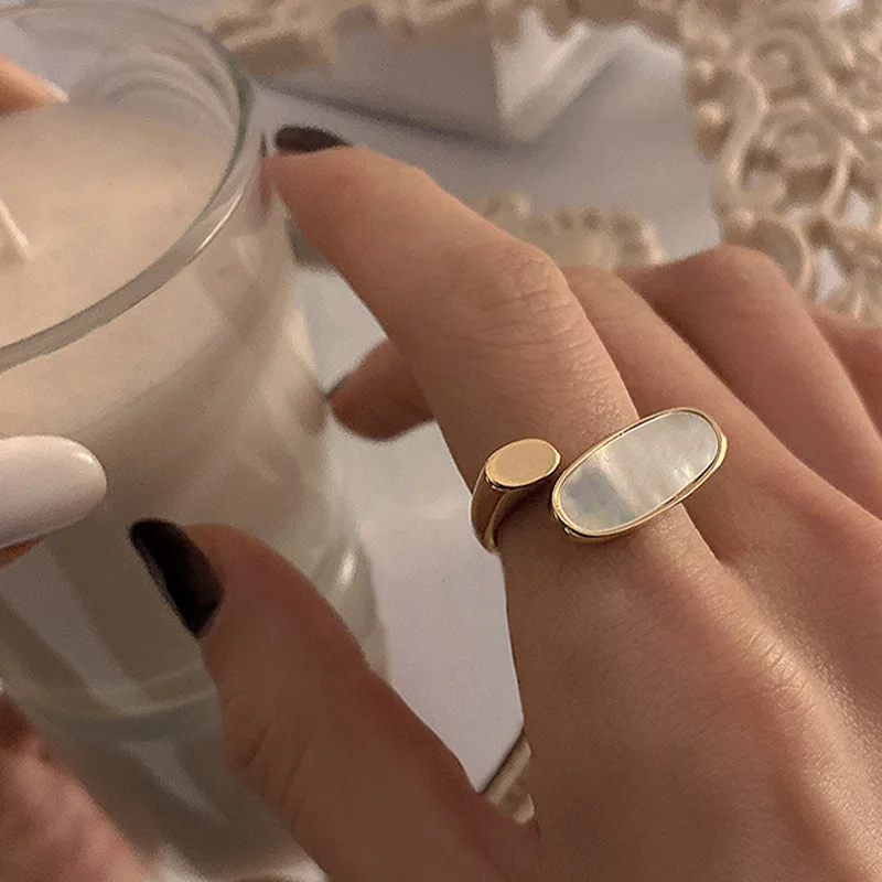 

Vershal Engagement Wedding Finger Adjustable Shell Open Women Rings For Ladies Jewelry