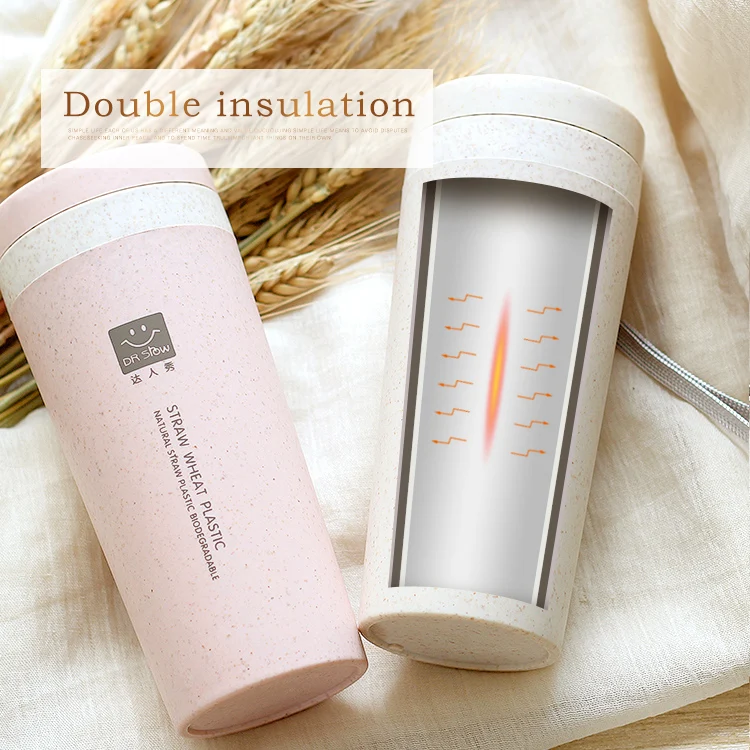 

Custom Eco Friendly 300ml Biodegradable Plastic Wheat Straw Fiber Water Bottle