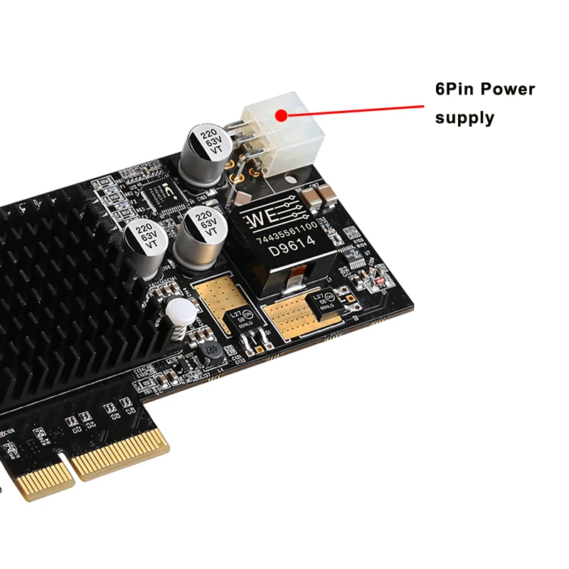 Poe Network Card 1000mbps 4 Port Rj45 Poe Lan Connector To Pcie Pcie