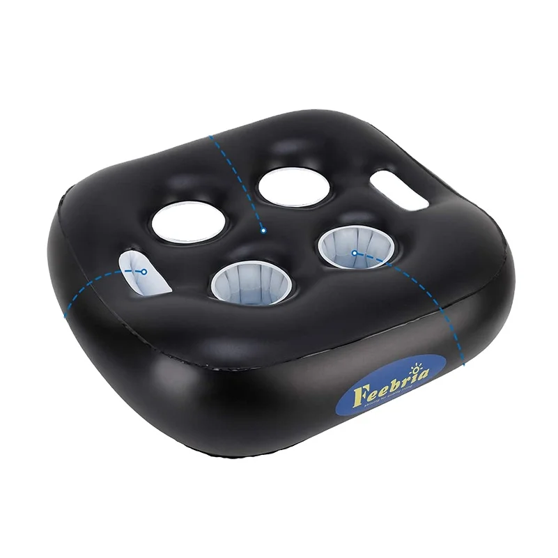 

Hot Selling custom brand 4 drink holes inflatable beer tray, As pictures