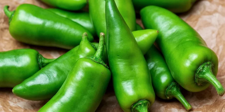 Close-Up of Ripe Serrano Peppers