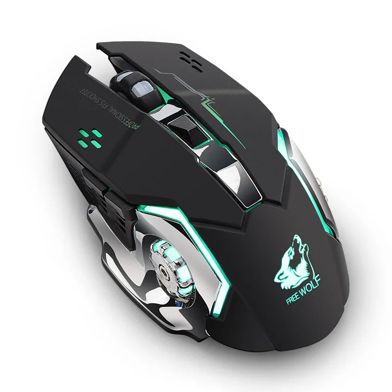 

X8 Wireless Charging Gaming Mouse Office Luminous Mechanical Mouse 6 key Game E-sport Mouse