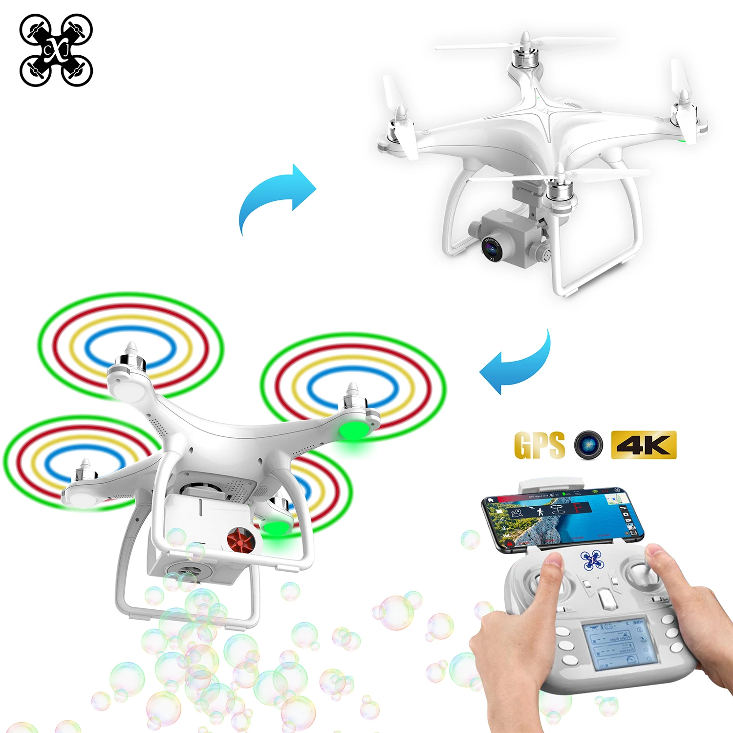 

Hot Selling Quadcopter Hd Intelligent Following Professional Long Distance Long Range Drone 4K Gps