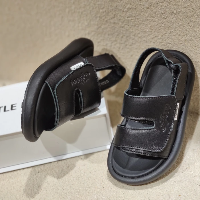 

Summer shoes woman Flat Platform Sandals Women Soft Leather Casual Open Toe Gladiator wedges Women kids sandals