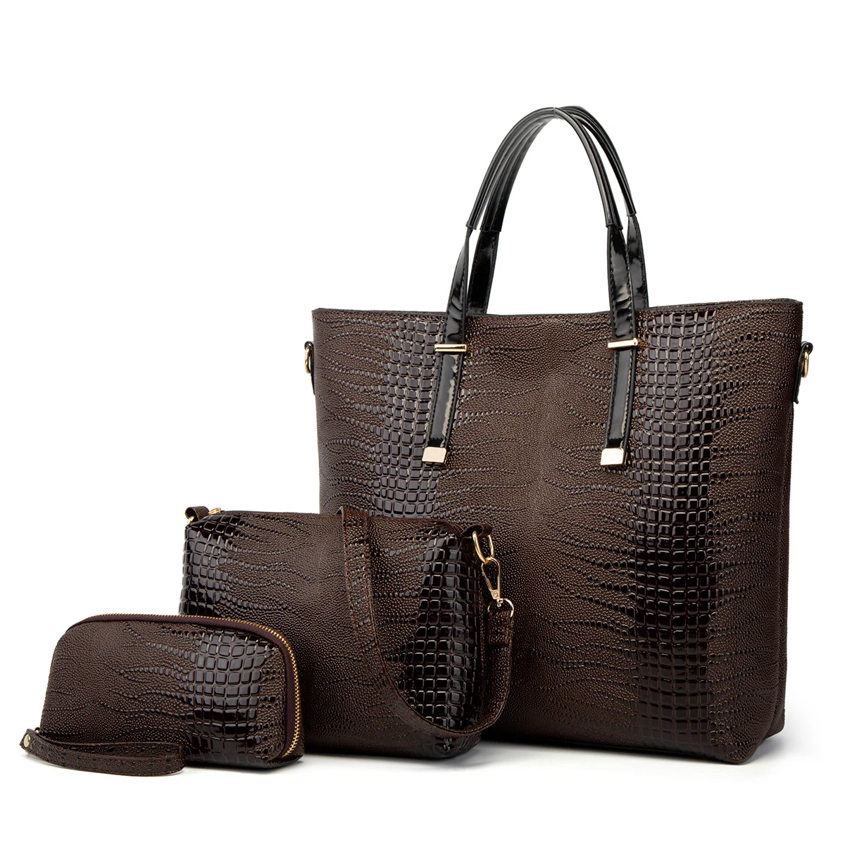 

Fashion Big Women Alligator tote Bag Ladies Crocodile Handbag