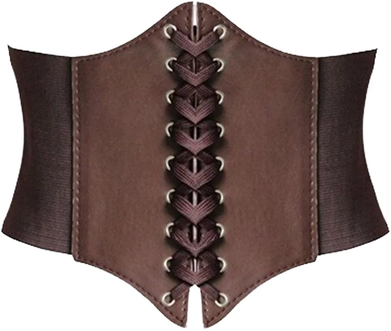 Hot Sale 2025 Vintage Waist Slimming Belts Elastic Wide Women PU Leather Corset Waist Belts for Wear Out