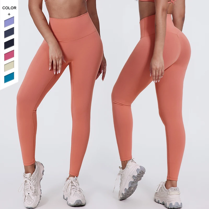 OEM Custom Seamless Yoga Leggings for Women High Waist Workout Clothes Tight Soft Running Fitness  Pants Women's Sports Wear